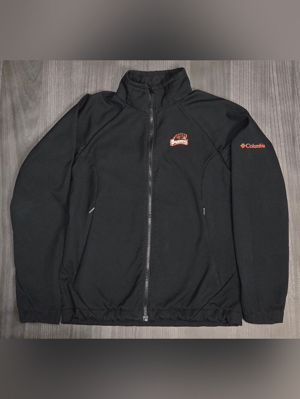 Oregon State Beavers Columbia Womens Full Zip Medium Black Jacket